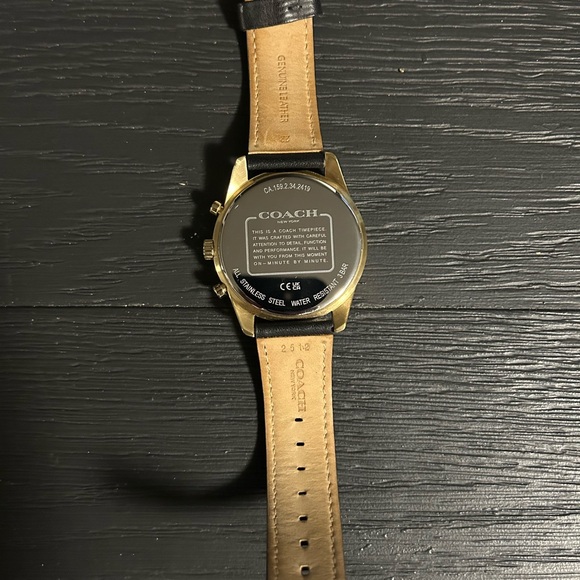 Coach Black and Gold Chronograph Watch - Picture 5 of 6